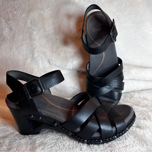 Dansko Black Leather Sandals - Size 36 EU - Picture 9 of 11